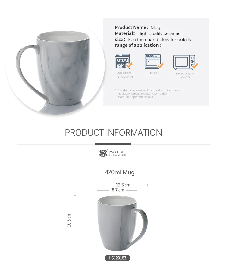 coffee cup sizes chart ml