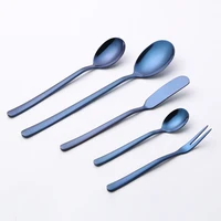

Modern 18/10 Stainless Steel Cutlery Set Blue for Party Restaurant Gift