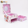 mirror cosmetic storage paper box cartoon character cosmetic box packaging with drawer