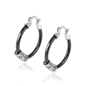 92867 Xuping Ceramic Large White Gold Hoop Earrings Saudi 92867 Xuping Ceramic Large White Gold Hoop Earrings Saudi Jewelry