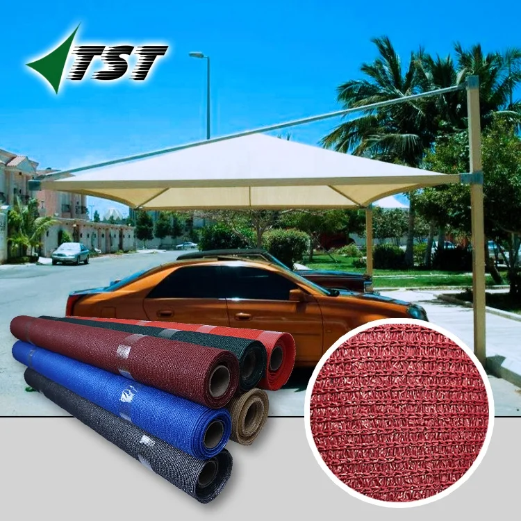 Outdoor Knitting Waterproof Hdpe Sun Shade Fabric Cloth For Car Parking