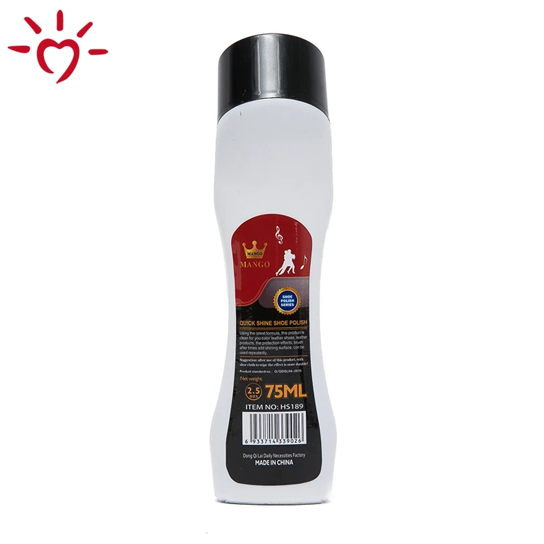 Factory price brand 75ml leather shoe cleaner liquid shoe polish