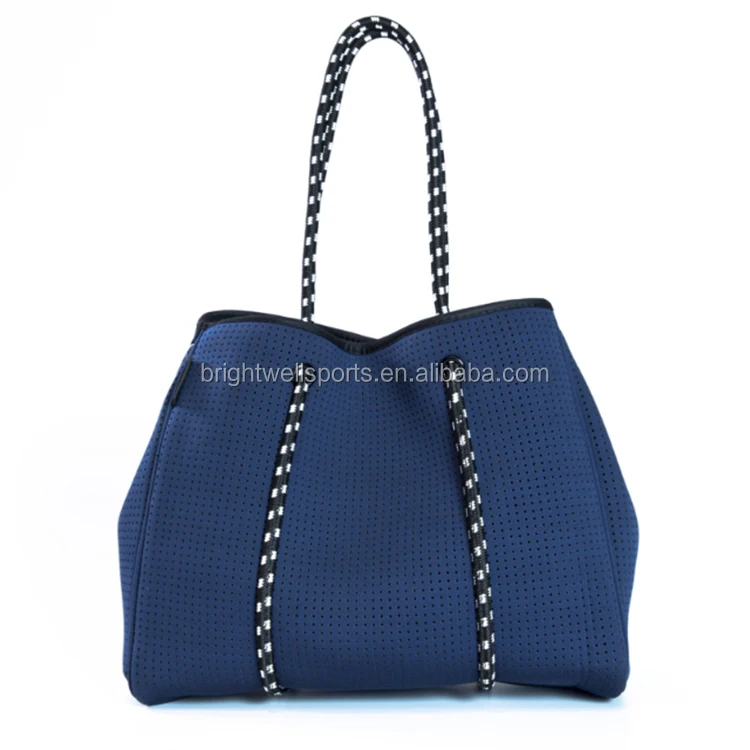Custom Made Large Perforated Neoprene Beach Tote Bag