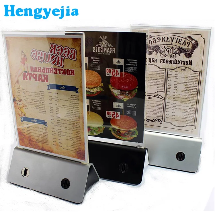 

2018 hottest product 13000mah restaurant power bank tower advertising holder table stand