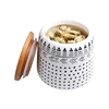 Kitchen Use Ceramic Food Storage Canisters with Bamboo Lid