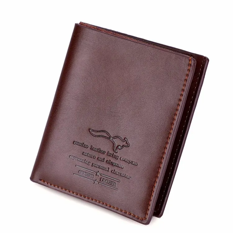 

Best Selling Short Genuine Leather Men Wallets, Brown, red, black, pink