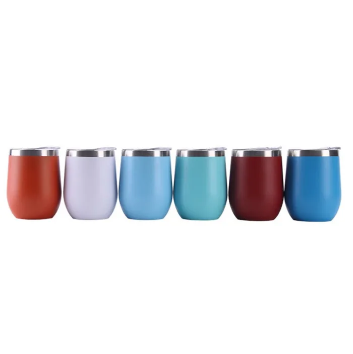 

Personalized Leaking Proof  Stemless Insulated Wine Tumbler with Lid and Straw, Customized colors acceptable