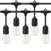 Heavy Duty strand 48 Ft Outdoor String E26 E27 Socket with S14 2W edison filament bulb string lights au plug
