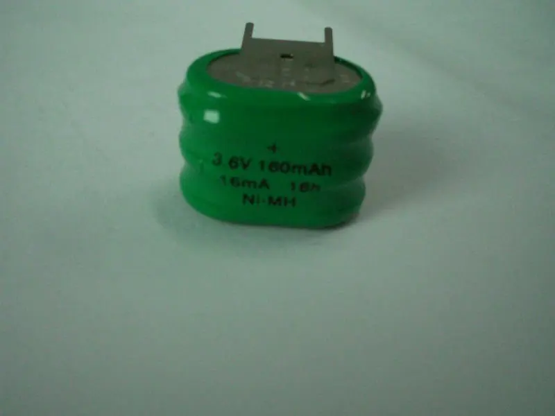 Nimh 3.6v 160mAh button cell battery pack