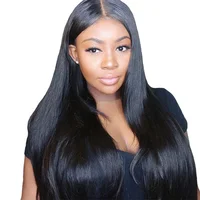 

Lace Front Human Hair Wigs Pre Plucked Hairline Brazilian Straight Lace Frontal Wig With Baby Hair Remy 4x4 Closure wig
