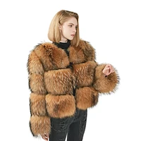 

High Quality 2019 New Arrival Raccoon Fur Coat Five Sections Women Overcoat Womens Luxury Custom Fur Natural Coat