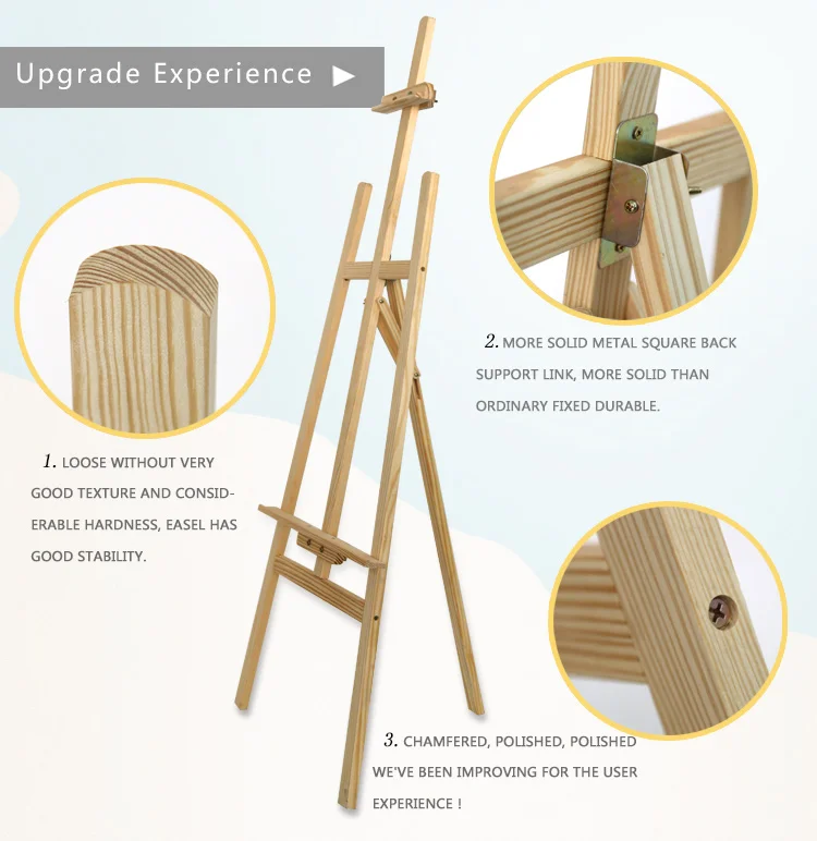 5150 High Quality Wooden Easel Display Floor Easel Tripod Easel For
