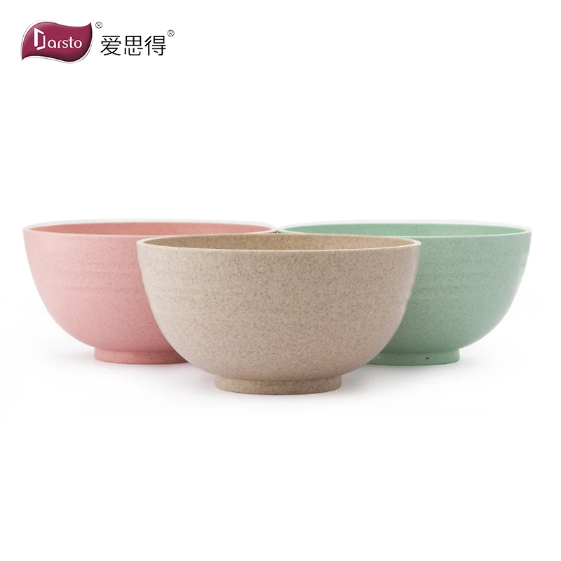 Eco Friendly Healthy Wheat Straw Plastic Bowl for Rice,Soup, Popcorn, Fruit, Salad,Cereal Dinner Party Bowls