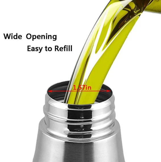 Wholesale Gift set Kitchen Tools Metal Stainless Steel Olive Oil Pot&amp;Vinegar Dispenser Stainless Steel