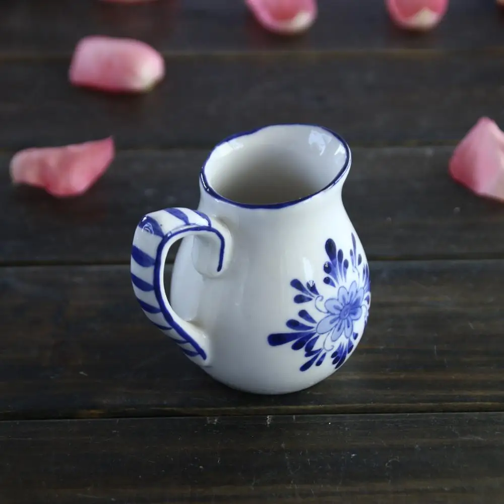 hot selling elegant pink ceramic porcelain vase/pink home decorative stoneware vase/pink and blue glazed ceramic flower vase