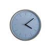 Concrete wall clock with engraved line with colorful time pointer