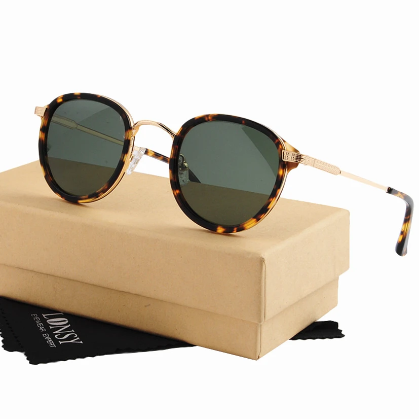 

LS7043 fashion hand polished custom engraved acetate polarized sun glasses for men