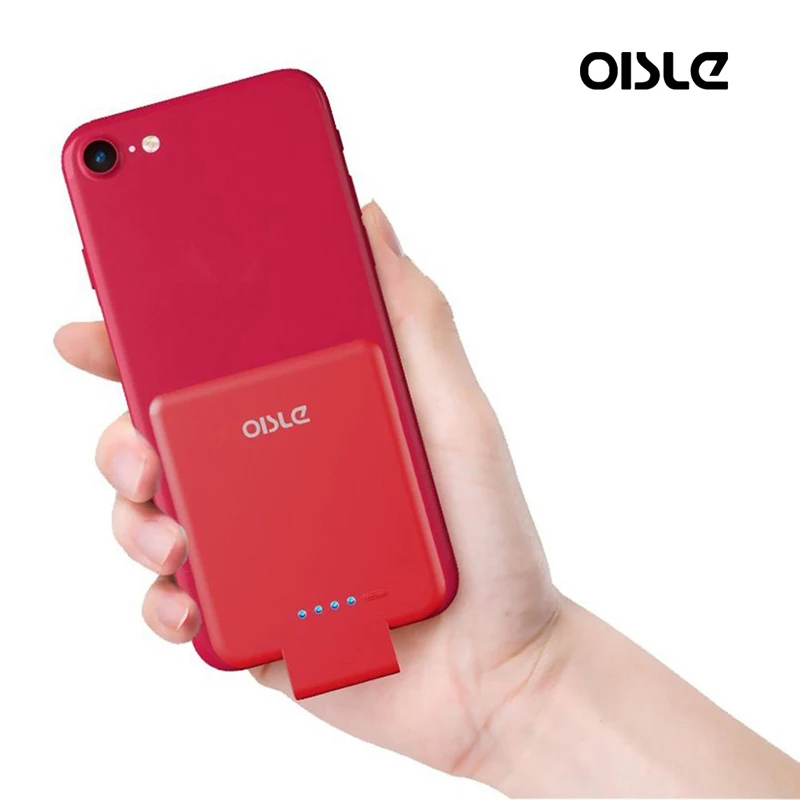 

OISLE MP282 Palm-Sized Wireless Power Bank for iPhone, Black,white,pink,red,blue,yellow,green,orange,dark blue