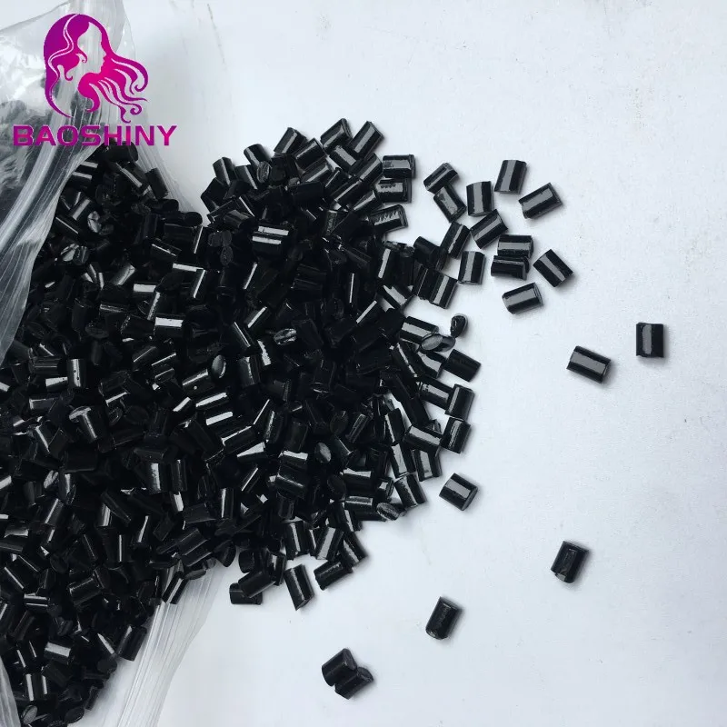 

Black Brown Yellow White Keratin Hair Glue Grains Glue Granule for Pre-bonded Hair Extensions