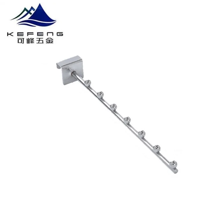 
Garment rack square steel tube hook with beads for clothes 