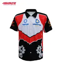 

Full dye sublimated custom pit crew shirts auto racing shirts