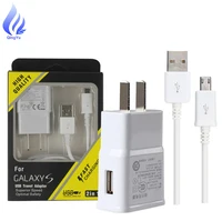 

UK/EU/US/AU 2 in 1 travel adapter USB wall charger+USB Micro cable adaptive fast charging for Samsung s3 s4 s6 s7 note5