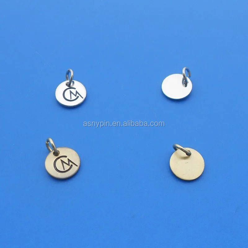 Small Square Gold/silver Jewelry Tag For Necklace/customize 3d Effect