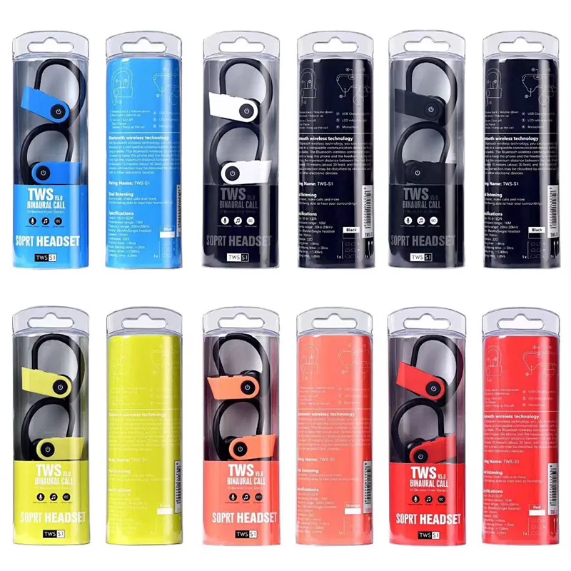 TWS-S1 TWS Sport Headset Wireless Earbud Freedom Ear Hook Blue tooth 5.0 True Wireless Earphone Headphone - ANKUX.COM