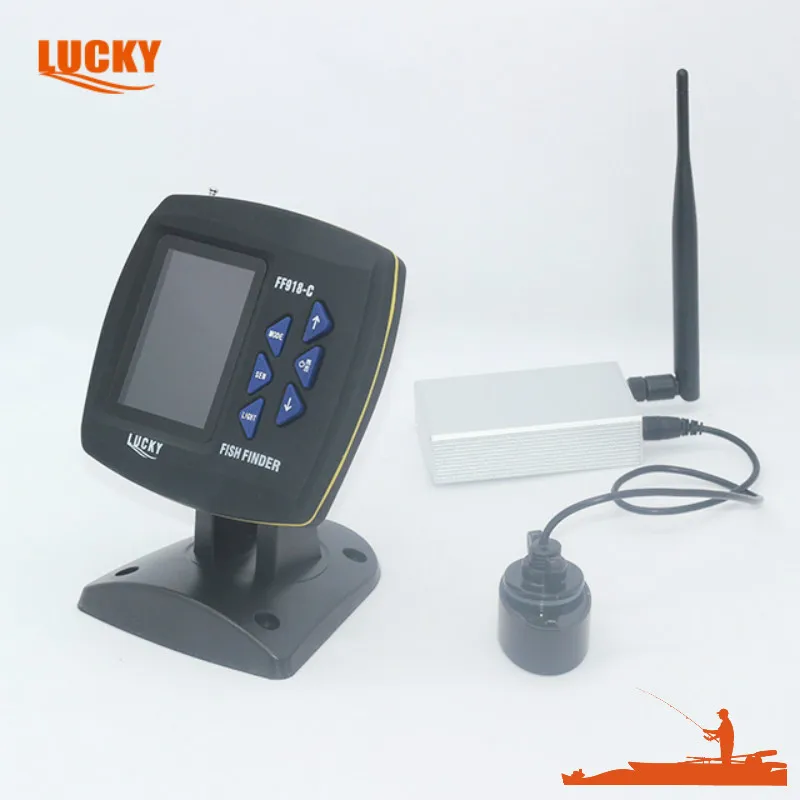 Ff-918_cwls Lucky Color Display Boat Fish Finder Wireless Remote ...