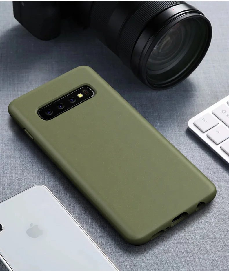 

Wheat Straw Recycled Plastic Phone Case For Samsung Galaxy s10, Bio Degradable Phone Case For Samsung Galaxy S10 Plus