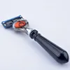 new arrival high quality razor with blades shaving razor black resin handle