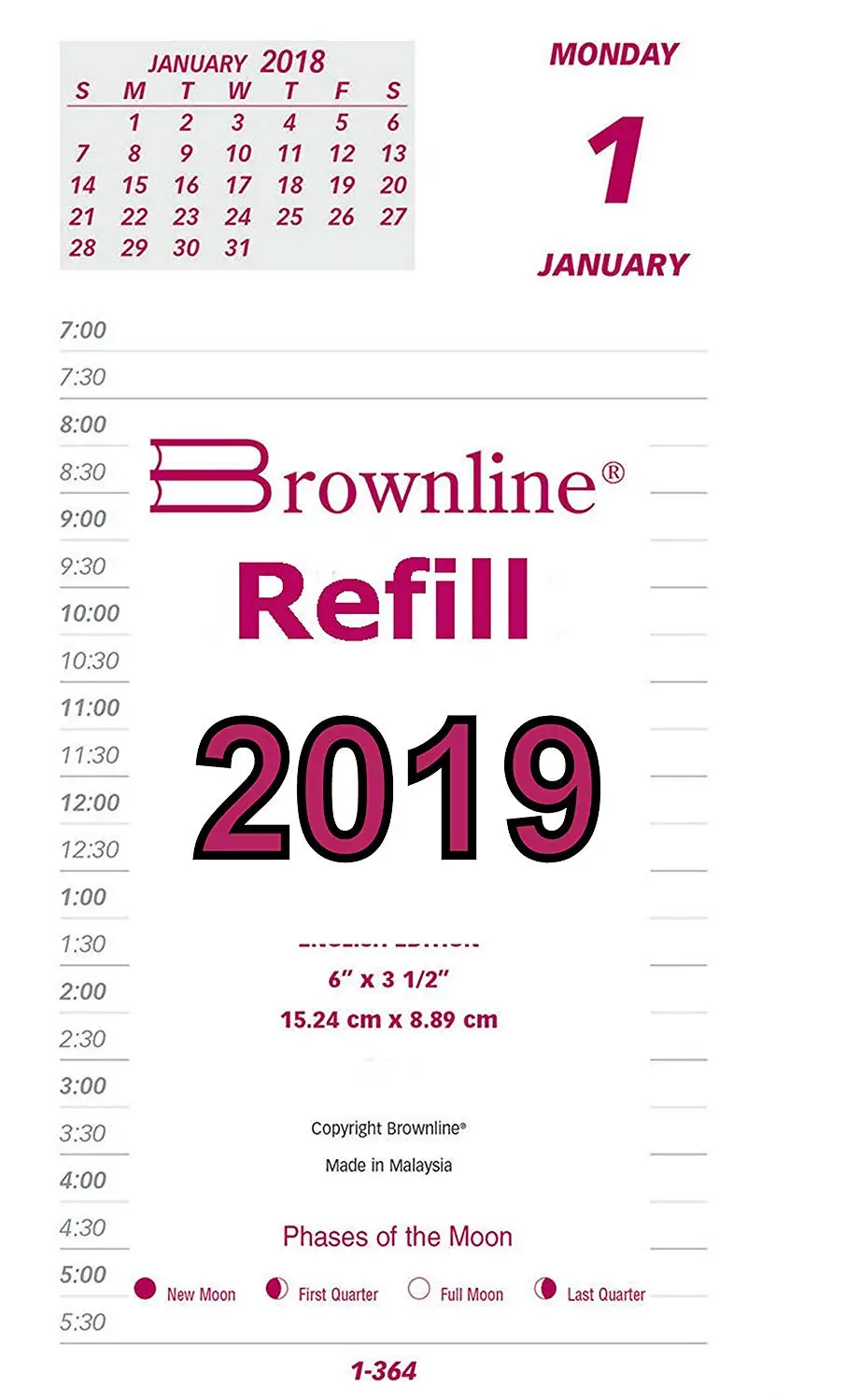 Buy C2R Brownline Calendar Pad Refill - Daily - 6" x 3.50" - 1 Year