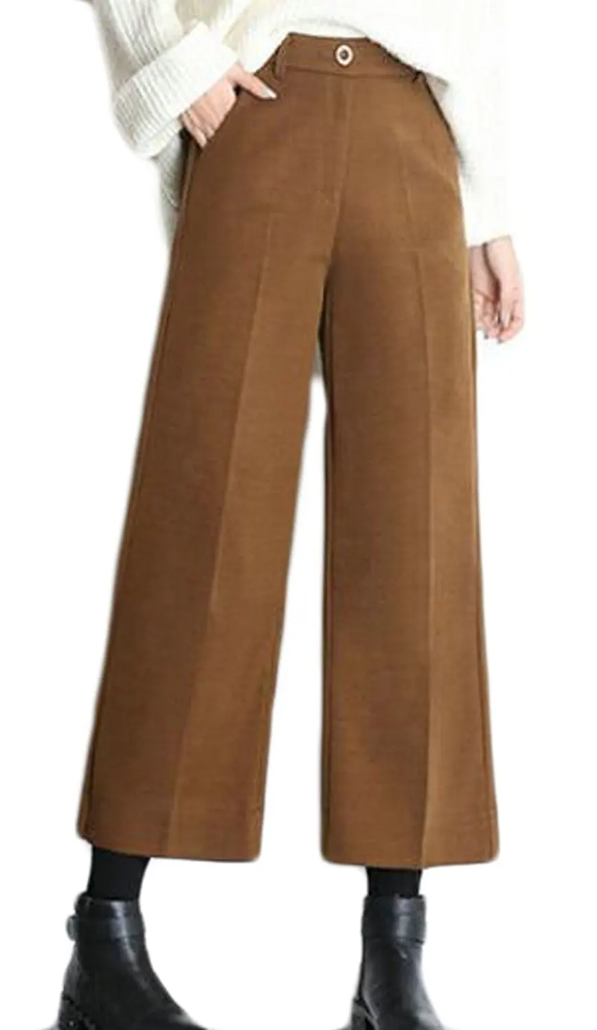 Cromoncent Womens Pure Colour Pockets Straight Leg Plus Size Overalls Jumpsuits