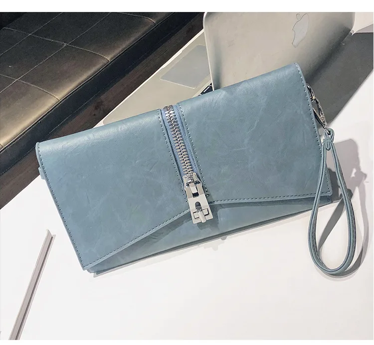 

2021 new luxury evening bags leather handbags fashion Clutch Hand Bag Ladies Card Holder Wallet Purse with Zipper