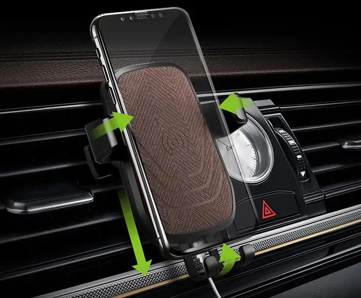 Qi Wireless Car Charger 10W Fast Auto support 360 Degree Rotation