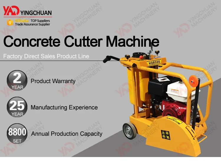 Concrete floor concrete slab asphalt concrete saw reinforced asphalt hydraulic concrete cutting machine
