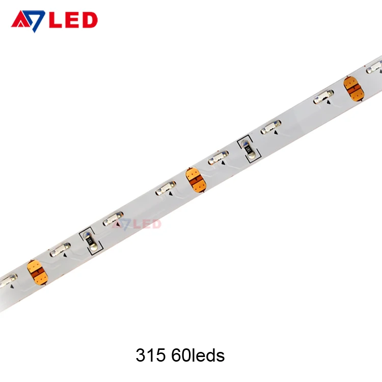 Cuttable 12v 24v 315 335 smd side emitting led strip light for showcase
