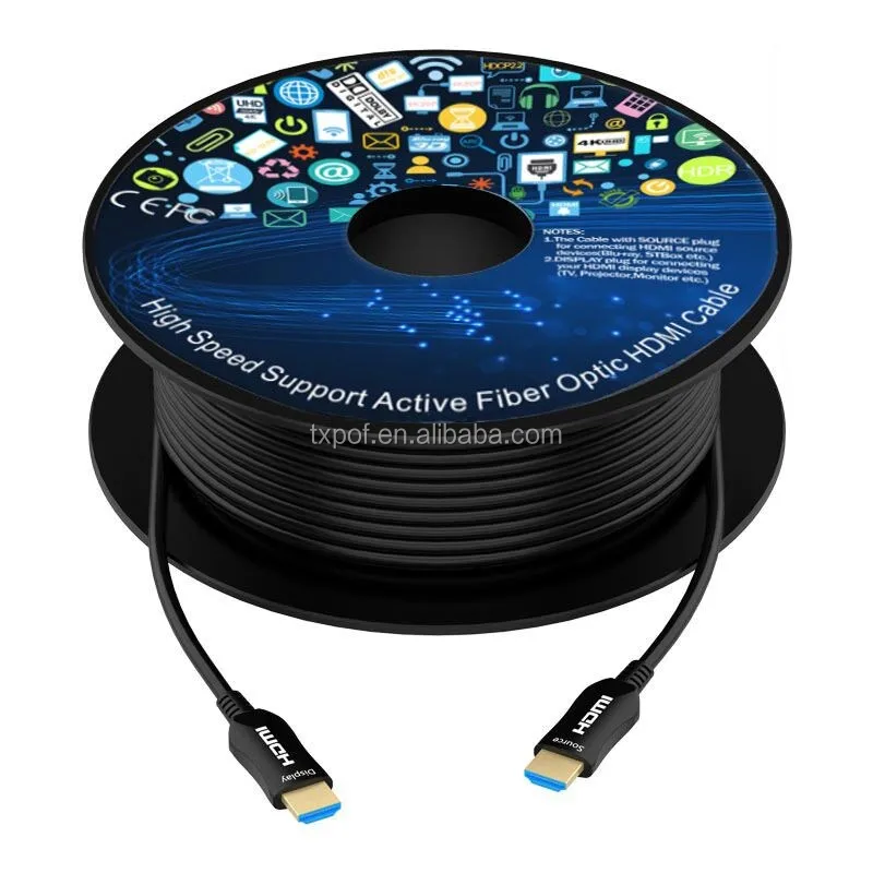 high speed hybrid fiber active optical hdmi cable 4K 2.0 - ANKUX.COM