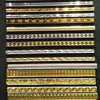 Interior decoration ceramic pencil border tile with gold 2*60cm