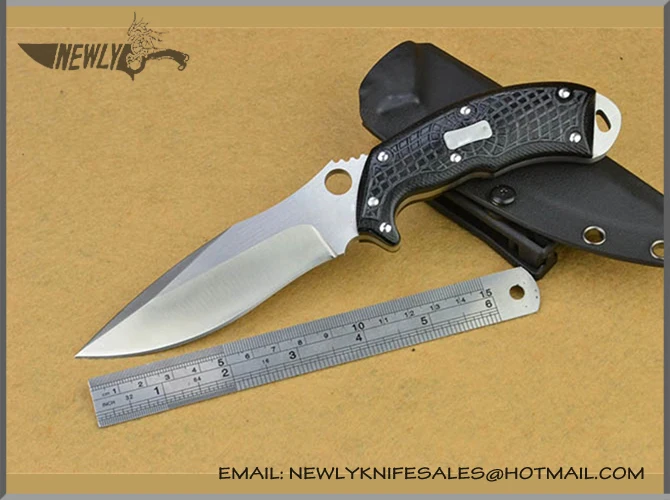 High Quality Micarta Handle K Sheath Tactical Straight Knife