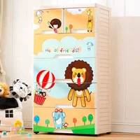 

Baby Cupboard Cabinet Plastic Kid Wardrobe Cloth Bedroom Clothing Keyway Storage Drawer