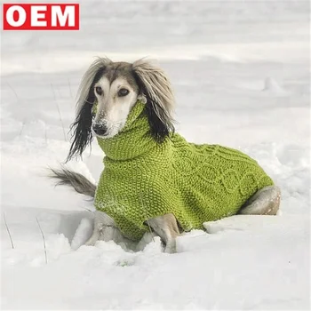 Custom Made Dog Coat Hand Knit Crochet Italian Greyhound