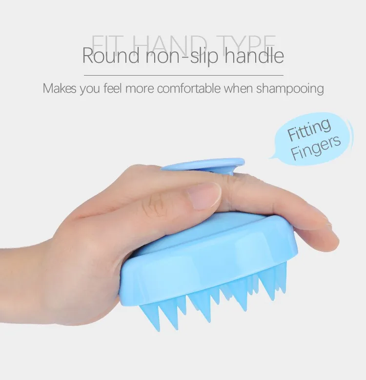 Wholesale Customized Logo Silicone Shampoo Hair Scalp Massage Brush
