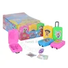 Mini Plastic Toy Travel Suitcase Shaped Toy with Candy