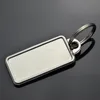 New rectangular blank metal keyring single sided and two sided available