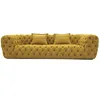 European comfortable sofa furniture, french classic tufted sofa velvet accent sofa