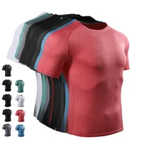 

Men Oem logo custom design printed blank raglan mens gym muscle compression t shirt