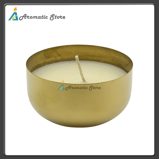 bowl scented soy candle in copper jar