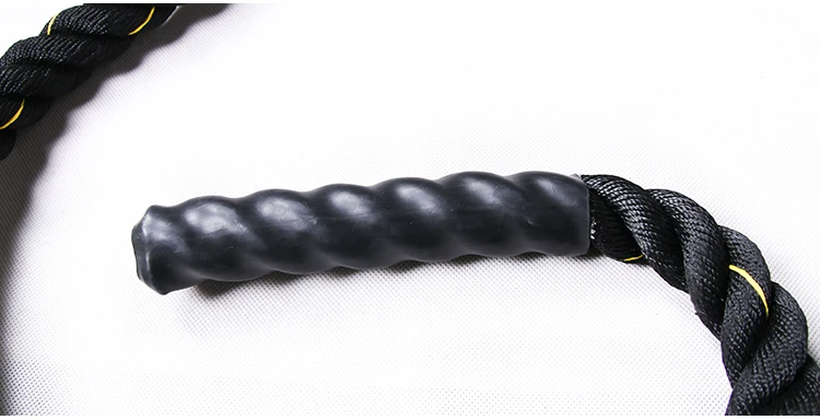 High Quality Black Nylon Battle Rope Power Train Gym Equipment