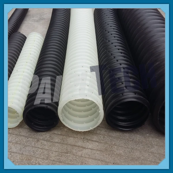 Pvc Hdpe Perforated Corrugated Subsoil Drainage Pipe With Filter Sock